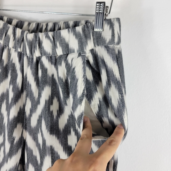 J.Crew Seaside Ikat Boho Print High Waist Pull On Cotton Jogger Pants - Picture 7 of 14